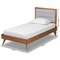 Baxton Studio Linn Mid-Century Light Grey Fabric Upholstered and Walnut Brown Finished Wood Platform Bed-Twin 191-11530-11159-ZORO - alternate 5